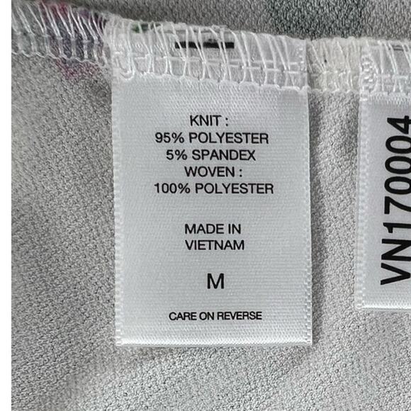 New York & Company Floral Blouse, V Tie Neck, Flutter Sleeve, size Medium - Picture 10 of 12